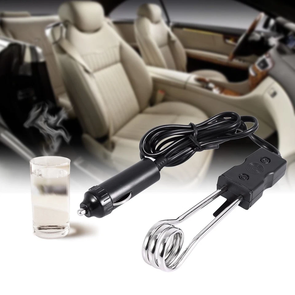 Calentador de inmersión portátil para automóvil 12V/24V taza automática calentador de agua hervidor de agua T... Foto 2 de 4