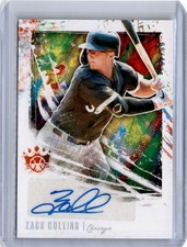 2020 Diamond Kings Signatures Holo Silver Zack Collins Auto 8/49 B114 White Sox