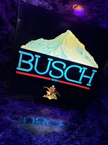 VTG 18" X 18" ANHEUSER BUSCH Beer BAR SIGN Man CAVE