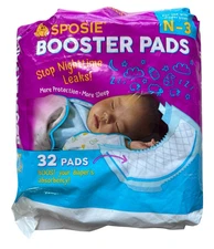 Sposie Booster Pads Overnight Diaper Doublers - 32 Count - Fits N, 1, 2 & 3