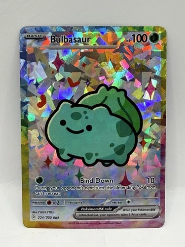 Derpy Pokemon Bulbasaur Special Doujin Holo Art Card