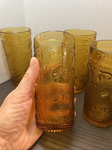 Set Of 5 Vintage BROCKWAY GLASS 8 Ounce Flat Tumblers Iced Tea Glasses - Picture 2 of 3