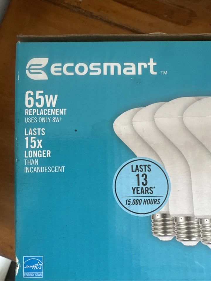 EcoSmart 65-Watt Equivalent BR30 Dimmable LED Light Bulb Bright White (6-Pack) - Image 3 of 4