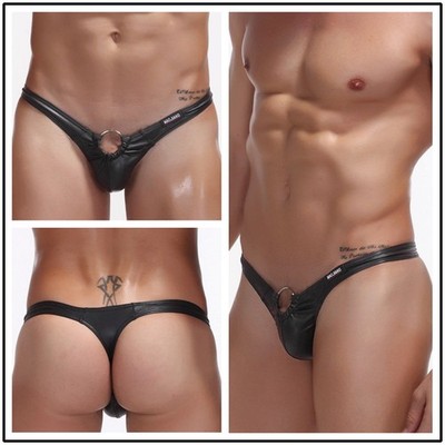 Kunstleder G-Strings Bulge Pouch Unterwäsche Herren Mode Unterwäsche