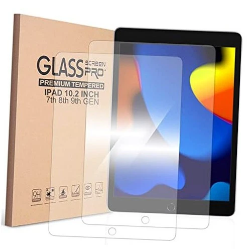 2 Pack Tempered Glass Compatible iPad 9th 8th 7th Generation (10.2 Inch ipad 