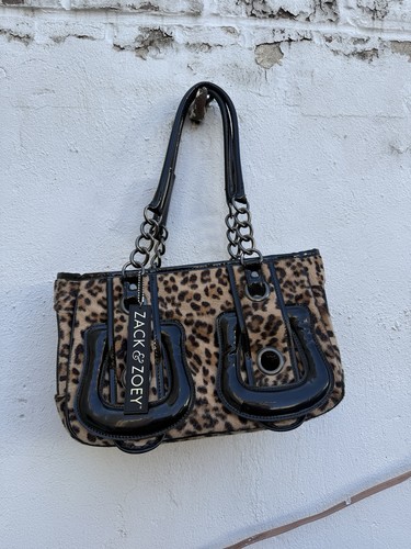 Zack & Zoey Leopard Print Dog Carrier Handbag, Mesh Ventilation, Small