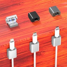AGVEE 6 Pack Magnetic Cord Organizer Clips, 10mm Ultra-Thin 6 Pack, Silver