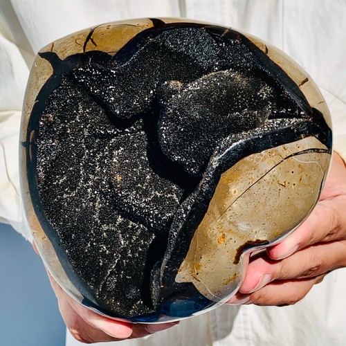 4.53LB Natural Turtle Back Stone Dragon Crystal Cave Crack Gem Healing - Picture 5 of 8