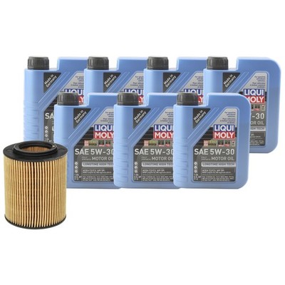 7L Liqui Moly Longtime High Tech 5W-30 Mahle Engine Oil Change Kit for E36 328i