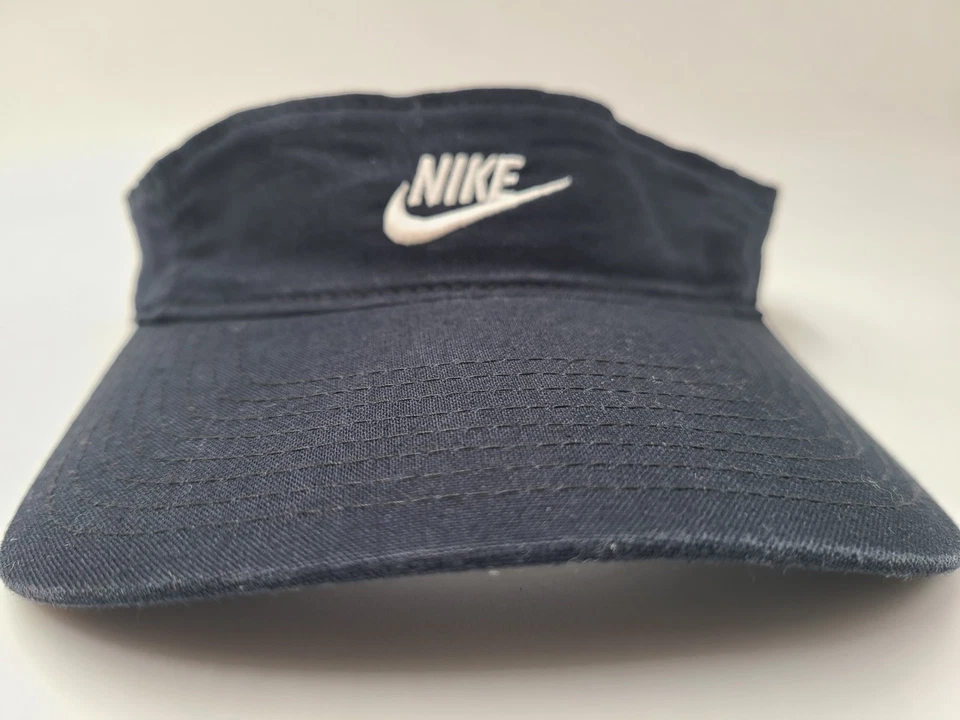 Nike Dri-Fit солнца гольф козырек Snap регулируемый шляпа крышка Swoosh мужчин женщин черный белый - Изображение 2 из 4