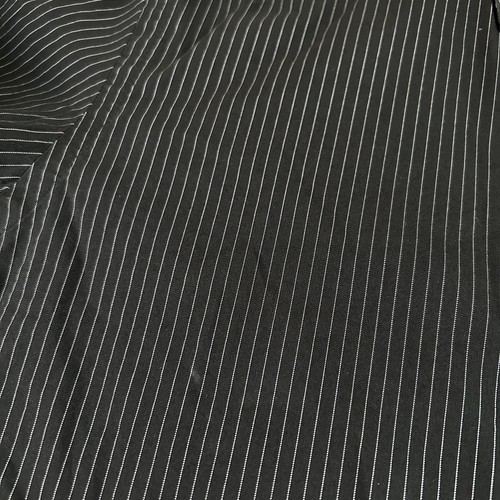 Club Monaco Hemd Herren Large schwarz weiß gestreift Stretch Knopfleiste Langarm - Bild 3 von 7