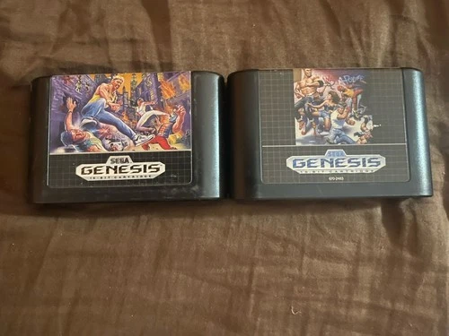 Streets Of Rage 1 + 2 Sega Genesis Authentic Tested Vintage