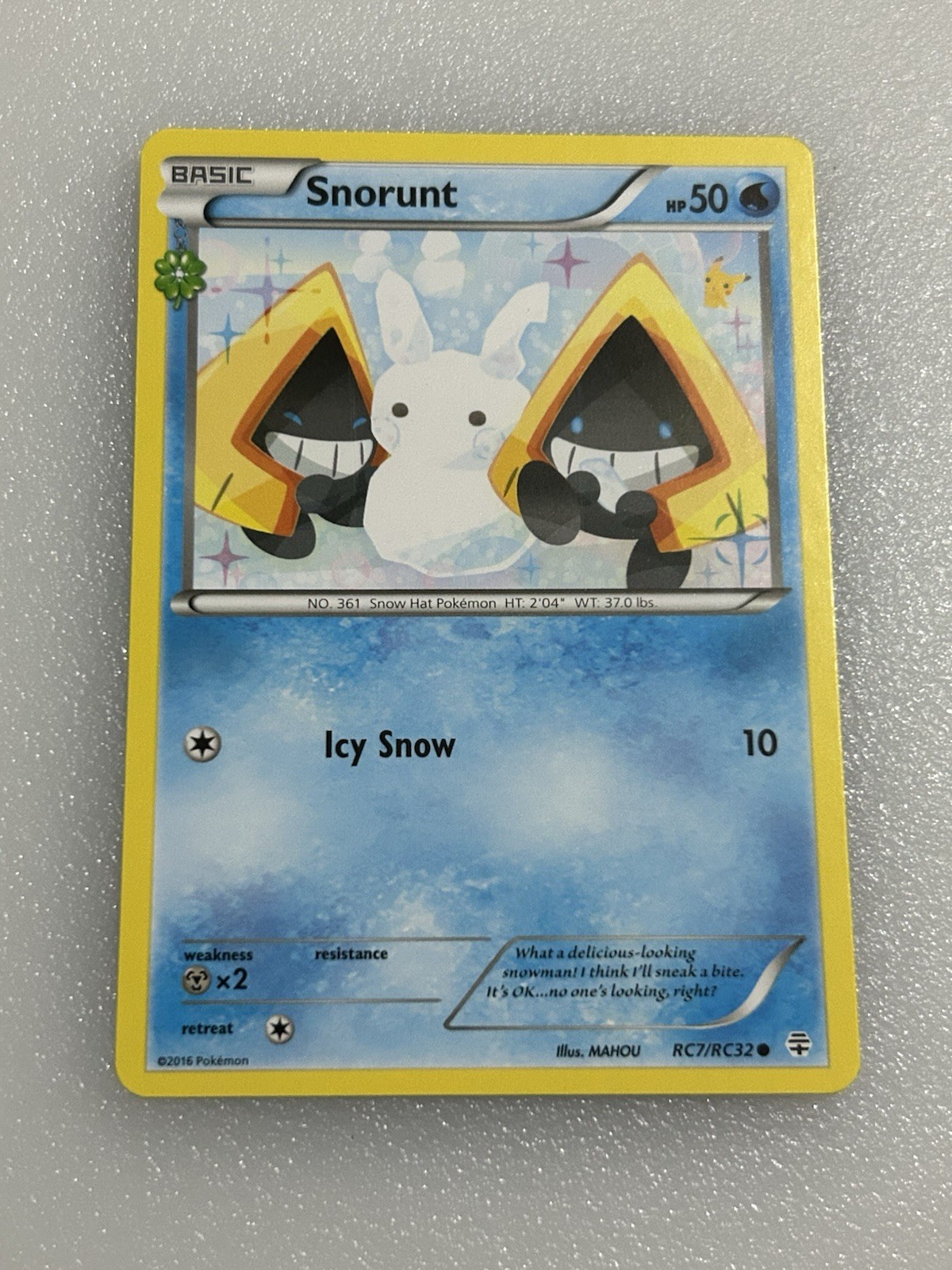 2016 Pokémon XY Generations #RC7/RC32 Snorunt Radiant Common TCG Nm.