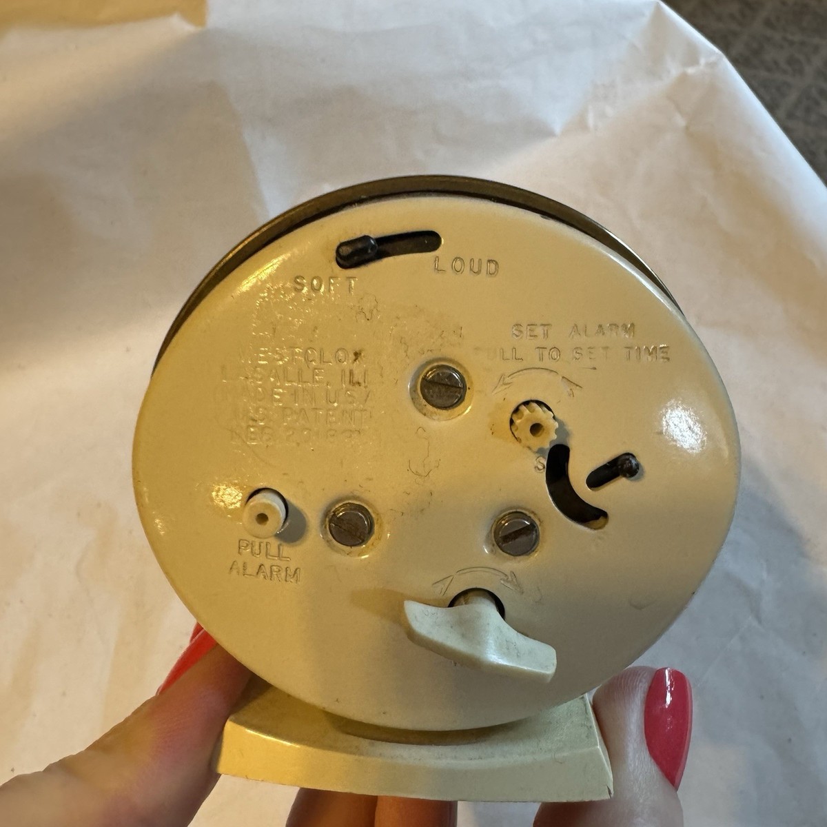 Westclox Baby Ben Wind-Up Alarm Clock Vintage 1960's Brown Face