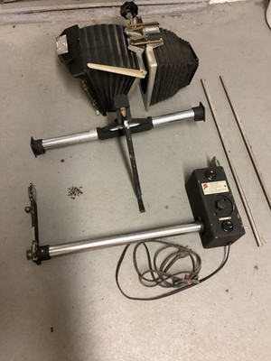 Beseler 45M Enlarger Parts Lot - Motorized Lift Box Bellows Racks Gears AS IS