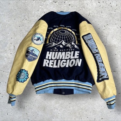 Humble Religion Varsity Baseball Jacket Size M