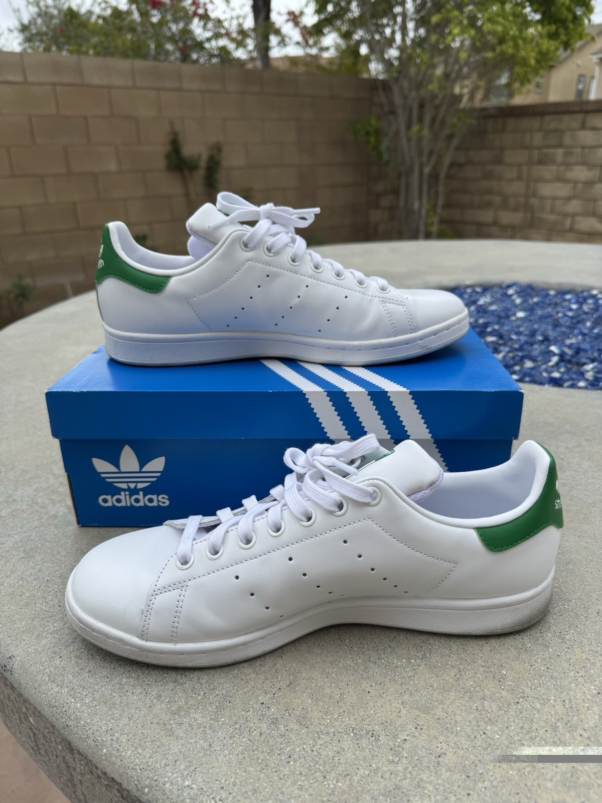 adidas Stan Smith Originals Men's White Green Leather Low To