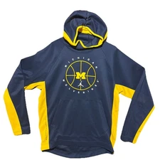 Mens Michigan Wolverines Basketball Michael Air Jordan Performance Hoodie Medium