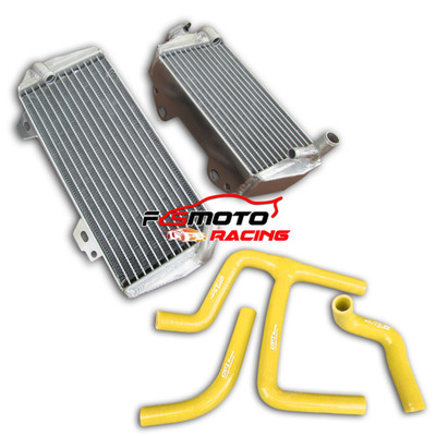 Aluminum Radiator+Yellow Y Hose Kit For 2008-2017 2016 Suzuki RMZ450 RMZ 450
