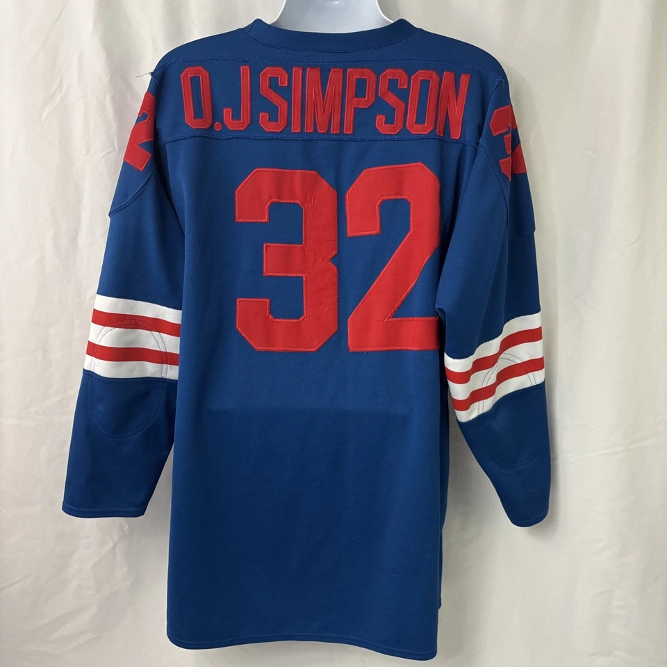 OJ Simpson NFL Camiseta de fútbol americano retro de los Buffalo Bills #32 Azul Foto 3 de 4