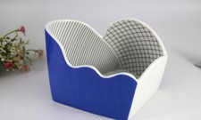 Thomas Porzellan - Atelier Collection, Vase / Schale blau-weiß H. 8,5 cm.