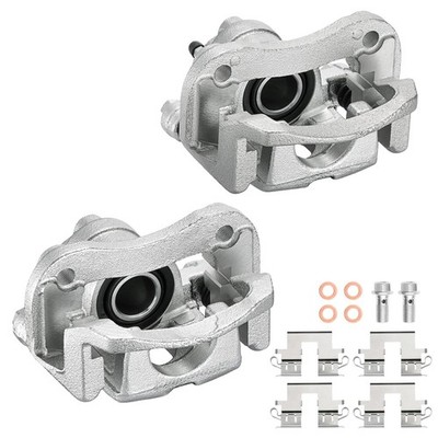 Rear Brake Calipers with Brackets For Toyota Highlander 2004-2007 2.4L 3.3L Pair