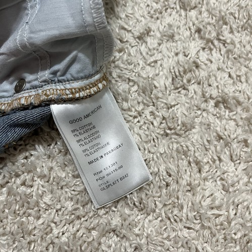 Jeans Good American taglia 0 baffi orlo masticato vita alta gamba sigaretta - Foto 8 di 8