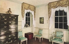 Vintage Monticello Interior Postcard - Thomas Jefferson's Daughter's Bedroom