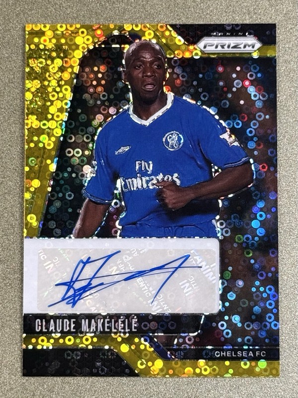 2024-25 Panini Prizm Premier League Claude Makelele Auto Gold /10 Chelsea S-CM