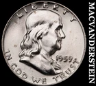 1959-D Franklin Half - Full Bell Lines Choice Gem Brilliant Unc+++ Luster #i2443