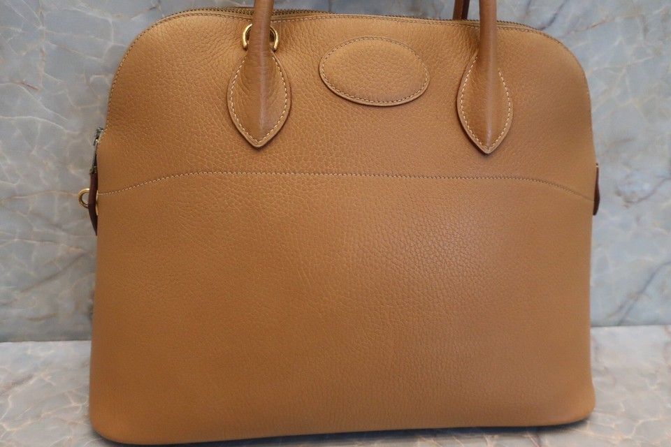 HERMES Bolide 35 Ardennes Hand Bag Natural Circle Z (1996) eBay