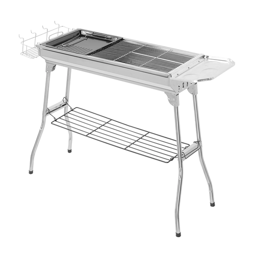 Portable BBQ Grill Charcoal Foldable Camping Grill 39'' Stainless Steel Outdoor