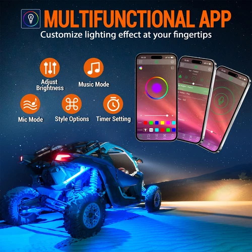 Luces de roca LED RGB para Jeep todoterreno camión UTV ATV 8 cápsulas debajo de la carrocería luz de rueda - Imagen 2 de 9