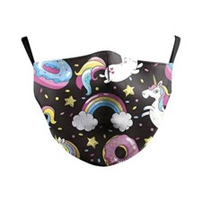 Kids Unicorn Face Mask, Adjustable straps filter