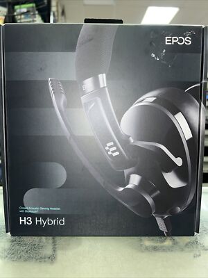 EPOS Audio H3 Hybrid Closed Acoustic Bluetooth Gaming Headset (Black) NEW