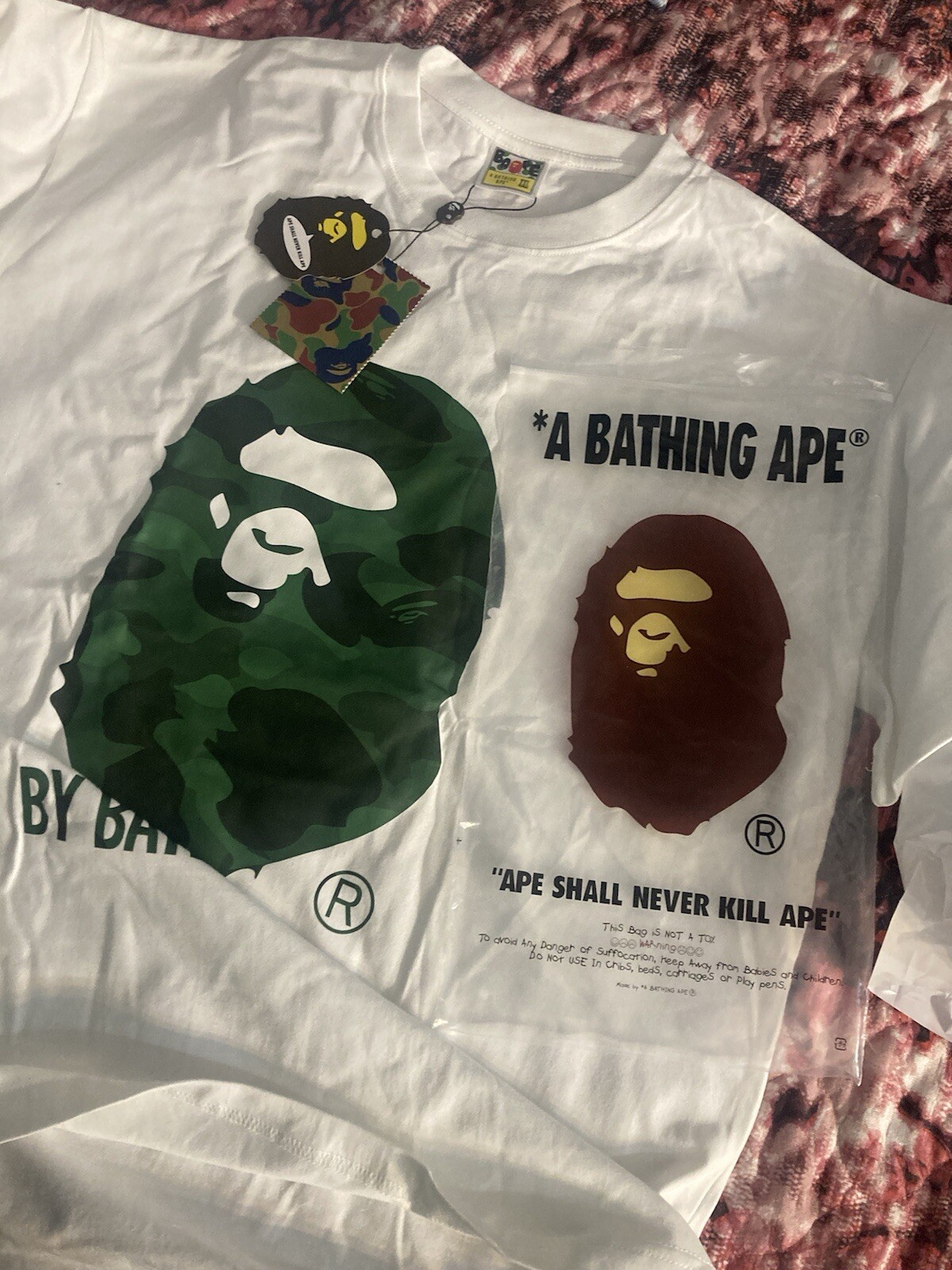 BAPE Green Camo A Bathing Ape T-shirt -2XL 1:1