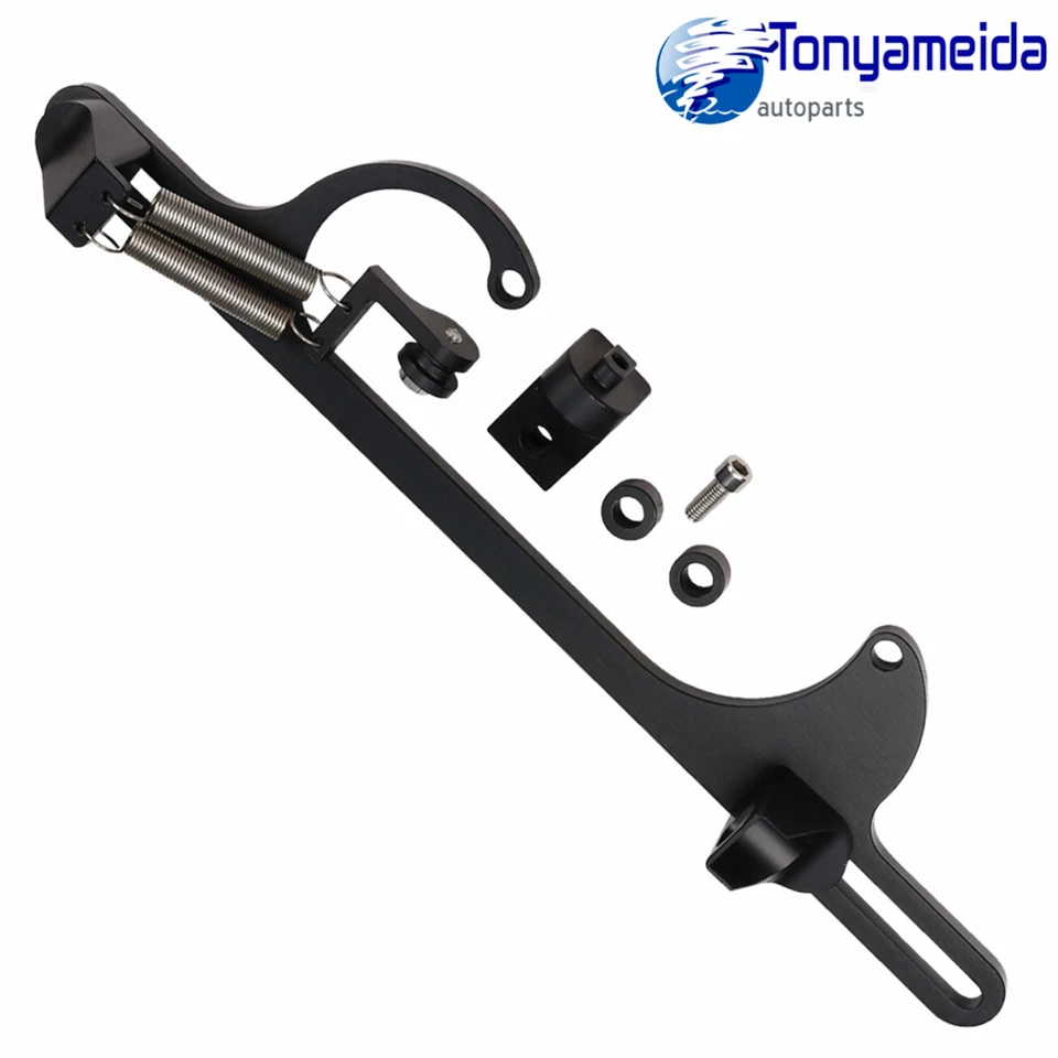 Aluminio 4150 4160 Serie Billet Acelerador Cable Carburador Soporte 350 Negro Foto 2 de 4