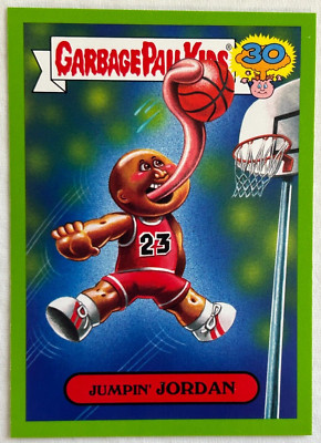 2015 Topps Garbage Pail Kids 30th Anniversary JUMPIN' JORDAN 7b GREEN Card GPK