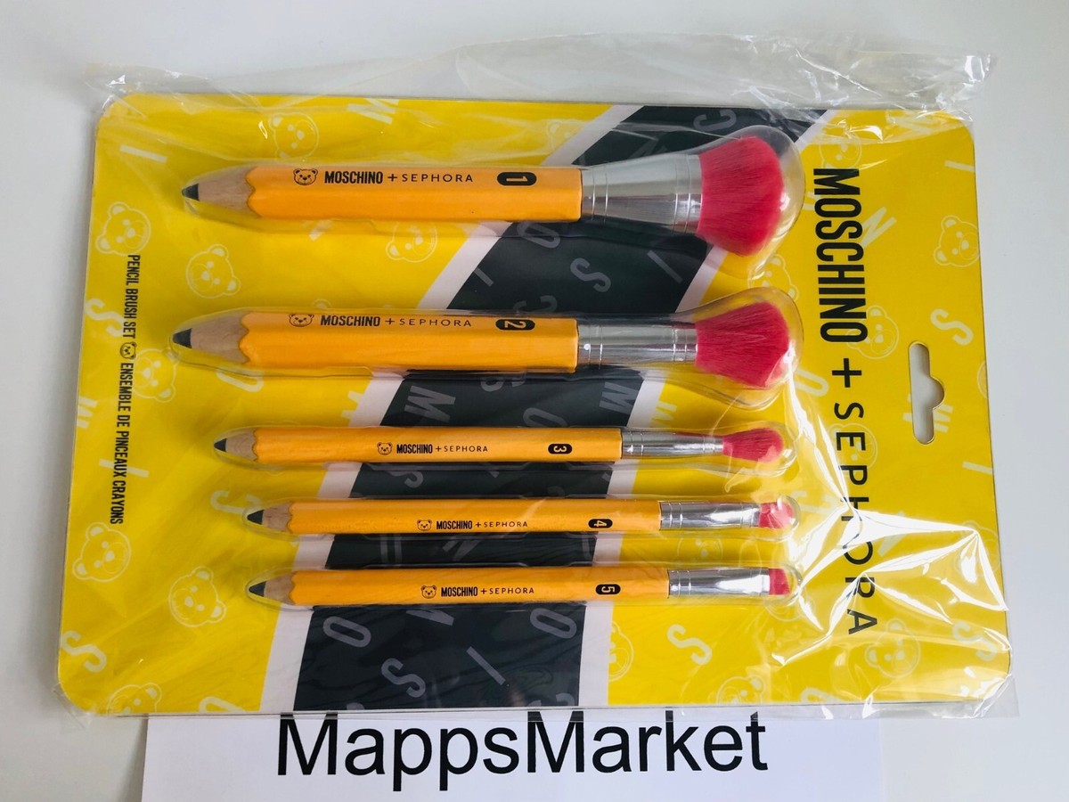 MOSCHINO x SEPHORA 5Pc Pencil Brush Set & Laptop Palette ~ BRAND