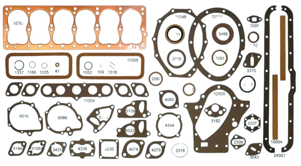 For 1935-1959 Dodge Fargo Truck 6 Cyl Engine Gasket Seal Set 1064680 - Image 2 of 3