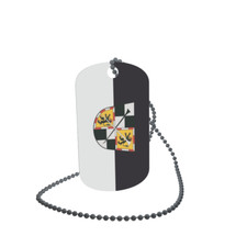 Dog Tag Flag Flag Bayreuth Dog Tag Aluminium 30 x 50 mm