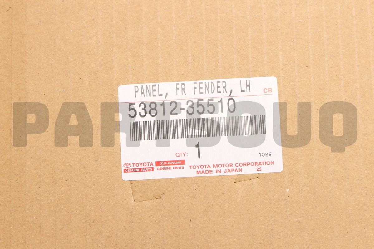 5381235510 Genuine Toyota FENDER SUB-ASSY, FRONT LH 53812-35510 | eBay