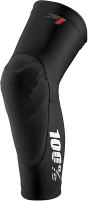 100% Teratec MTB Mountain Bike Knee Guards Black - Large