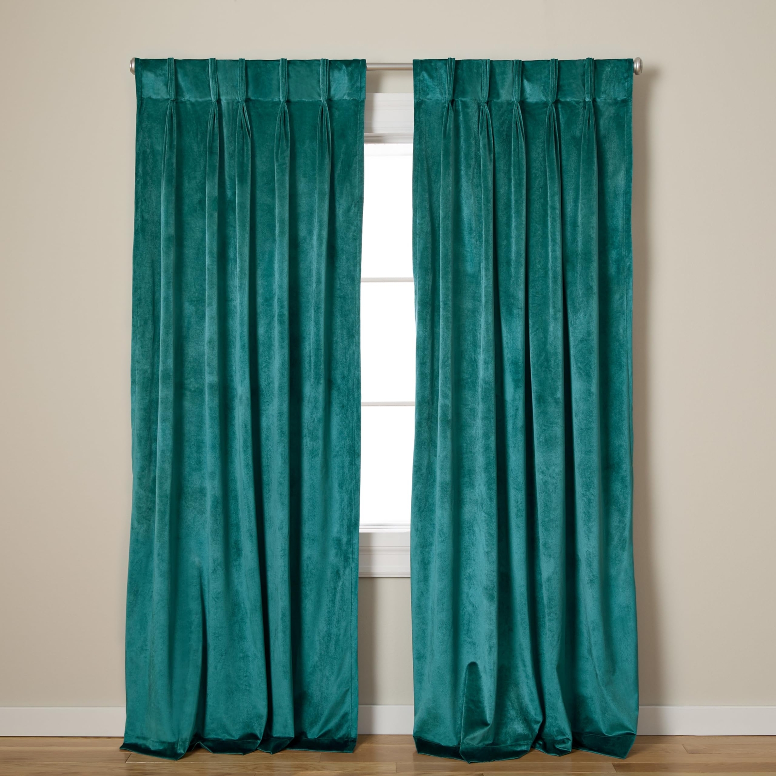 TOWN COUNTRY LUXE Velour Solid Heavyweight Indoor Curtains Light Filtering