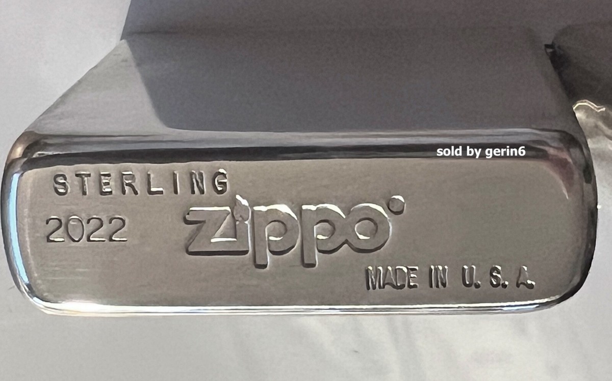 Zippo Sterling Silver Lighter With Engraved Windy & Zippo Logo