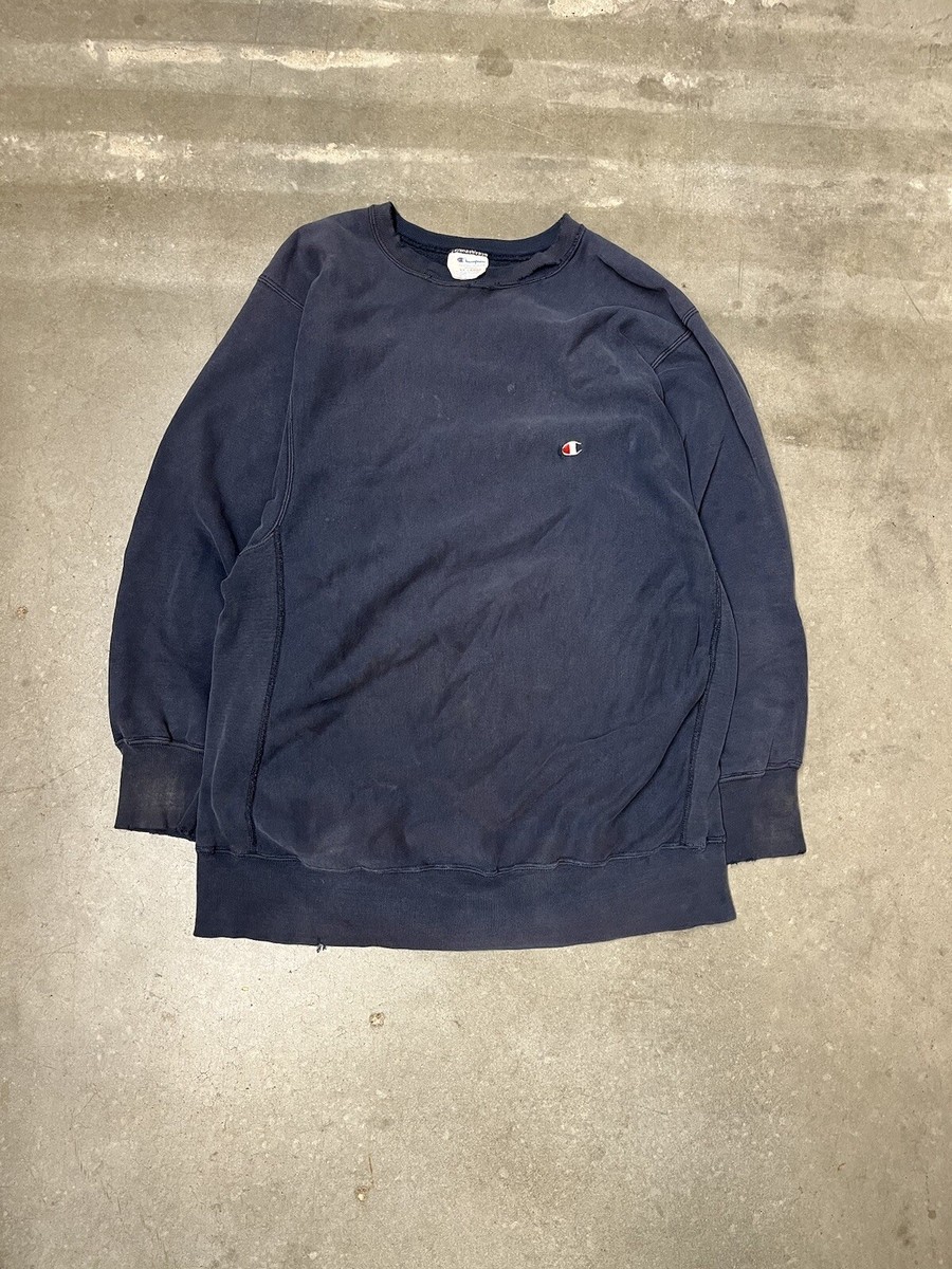 Vintage 80s Champion USA Reverse Weave Warm Up Navy Blank Vintage 80s Champion USA Reverse Weave Warm Up Navy Blank