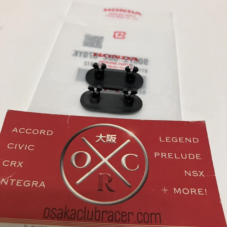 OEM Honda EG EK Civic Del Sol DC2 Integra Front License Plate Hole Cap Plugs New - Image 3 of 4