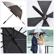 Large Golf Umbrella Black White Stripes Big Parasol Paraguas Grande Sombrilla