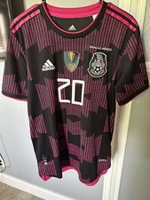 adidas Mexico Jersey Men's Black/Real Magenta, Med Gerardo Arteaga Authentic