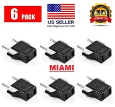 6X Travel Charger Converter US to EU/RU European Adapter Plug for Power Adapter
